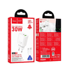HOCO fali töltő USB-A + Type-C + Type-C - Type-C kábel PD QC3.0 3A 30W N63 fehér - 2. kép