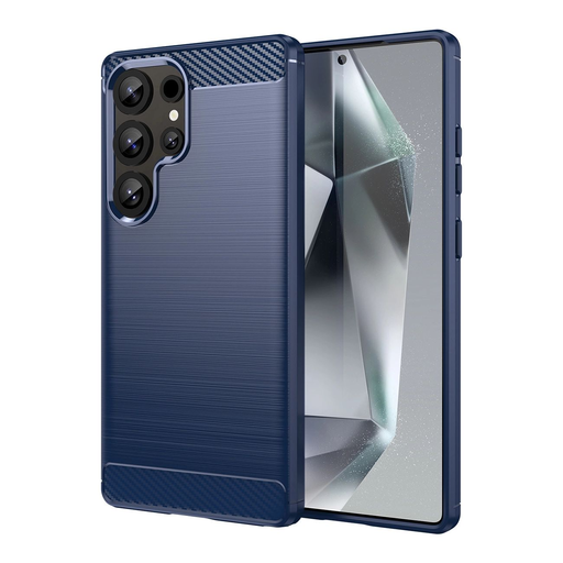 Silikónové puzdro Carbon puzdro Samsung Galaxy S25 Ultra - modrá