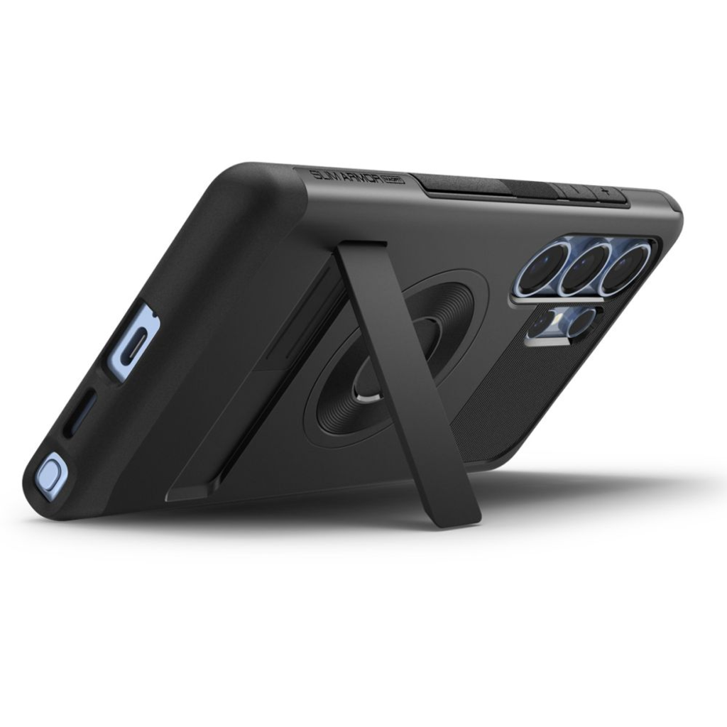  Galaxy S25 Ultra fekete Spigen Slim Armor Mag Magsafe tok - 11