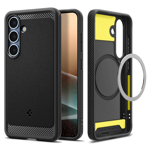 Spigen Rugged Armor Mag Magsafe Galaxy S25 Matt Fekete tok Spigen Rugged Armor Mag Magsafe Galaxy S25 Matt Fekete tok
