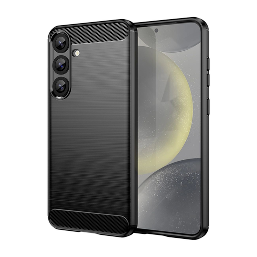 Szilikon tok Carbon Case Samsung Galaxy S25+ - fekete Szilikon tok Carbon Case Samsung Galaxy S25+ - fekete