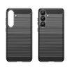 Szilikon tok Carbon Case Samsung Galaxy S25+ - fekete - 1. kép