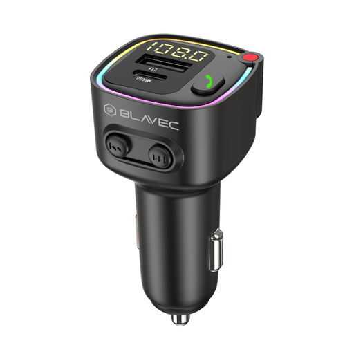 Blavec FM Transmitter Flash TR-02 MP3, Bluetooth - USB + Type C - PD 30W (TFMFTR02-B) fekete