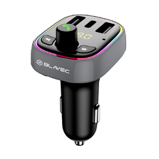 Blavec FM Transmitter Flash TR-03 MP3, Bluetooth - 2xUSB + Type C - PD 30W QC3.0 18W (TFMFTR03-B) fekete