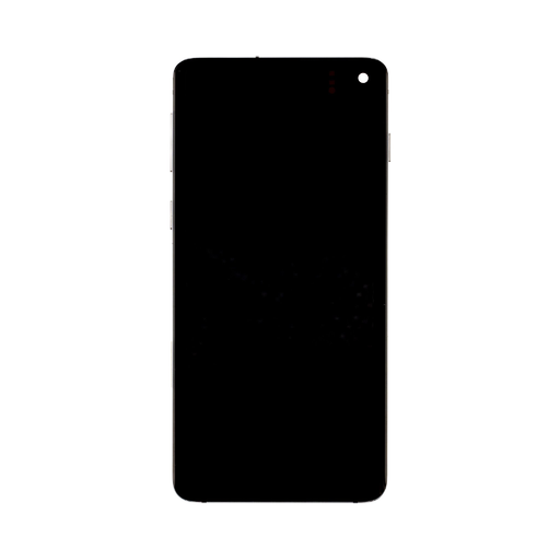 LCD kijelző + Érintőegység + Előlapi egység Samsung G973 Galaxy S10 fekete,