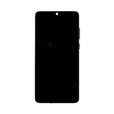 LCD kijelző + Érintőegység + Előlapi keret (Ujjlenyomat nélkül) Huawei P30 Fekete (Szervíz csomag)
