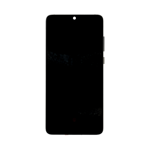 LCD kijelző + Érintőegység + Előlapi keret (Ujjlenyomat nélkül) Huawei P30 Fekete (Szervíz csomag)