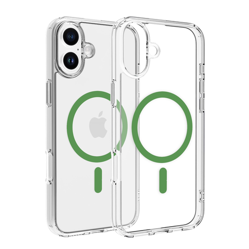 Dviced Magsafe iPhone 16 Plus átlátszó tok - Zöld Dviced Magsafe iPhone 16 Plus átlátszó tok - Zöld