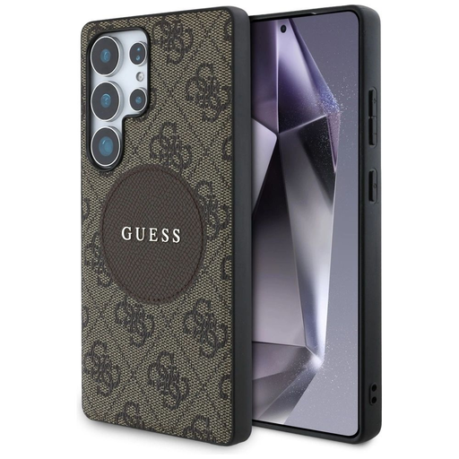 Guess 4G Kerek Folt Klasszikus Logó MagSafe Tok Samsung Galaxy S25 Ultra Barna Guess 4G Kerek Folt Klasszikus Logó MagSafe Tok Samsung Galaxy S25 Ultra Barna