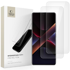 Tech-protect Hydroflex Fit+ 2 db-os üvegfólia Xiaomi Redmi Note 14 Pro 5G / 14 Pro+ Plus 5G / Poco X7 5G Átlátszó