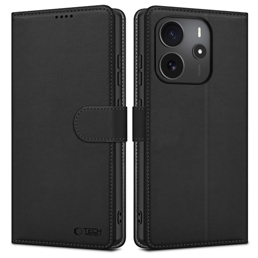 Tech-protect Wallet Xiaomi Redmi Note 14 4G / LTE Matt Fekete tok Tech-protect Wallet Xiaomi Redmi Note 14 4G / LTE Matt Fekete tok