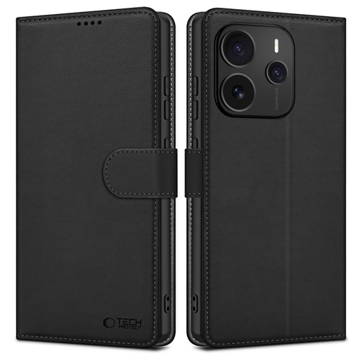 Xiaomi Redmi Note 14 5G Tech-protect Pénztárca Matt Fekete tok Xiaomi Redmi Note 14 5G Tech-protect Pénztárca Matt Fekete tok