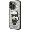 Karl Lagerfeld KLHCP14LGFKPG iPhone 14 Pro 6.1 tok ezüst / ezüst Glitter Flakes Ikonik tok - 0. kép