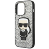 Karl Lagerfeld KLHCP14LGFKPG iPhone 14 Pro 6.1 tok ezüst / ezüst Glitter Flakes Ikonik tok - 4. kép