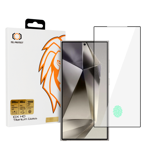 Edzett üveg Tel Protect 10X HD Titanium Samsung Galaxy S25 Ultra (ujjlenyomat-feloldással) üvegfólia Edzett üveg Tel Protect 10X HD Titanium Samsung Galaxy S25 Ultra (ujjlenyomat-feloldással) üvegfólia