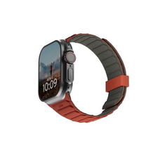 UAG Pathfinder szilikon kétoldalas mágneses szíj Apple Watch 42 / 44 / 45 / 46 / 49mm - Szürke-Narancs