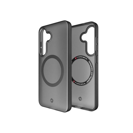 FORCELL F-PROTECT Levels Dual Layer 4D technológiás tok, katonai ejtési tesztnek megfelelően MagSafe kompatibilis SAMSUNG S25 füstös fekete tok FORCELL F-PROTECT Levels Dual Layer 4D technológiás tok, katonai ejtési tesztnek megfelelően MagSafe kompatibilis SAMSUNG S25 füstös fekete tok