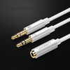 UGREEN AV140 Audio elosztó, AUX fejhallgató + mikrofon 3,5 mm-es mini jack kábel, 28 cm, ABS (fehér) - 0. kép