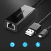 Ugreen külső hálózati adapter USB 100Mbps Chromecasthez 1m kábellel fekete (30985) - 0. kép