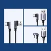 Ugreen USB - USB Type C döntött végű QC3.0 3A 1m kábel szürke (US176 20856) - 3. kép
