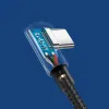 Ugreen USB - USB Type C döntött végű QC3.0 3A 1m kábel szürke (US176 20856) - 4. kép