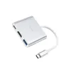 HOCO HB14 Type-C adapter (Type-C - USB3.0+HDMI+PD) ezüst - 4. kép