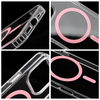Drop Glue Színes Gyűrűs MagTok kompatibilis MagSafe-fel iPhone 15 pink tok - 0. kép
