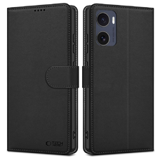 Tech-protect Wallet Motorola Moto G05 / E15 Matt Fekete tok