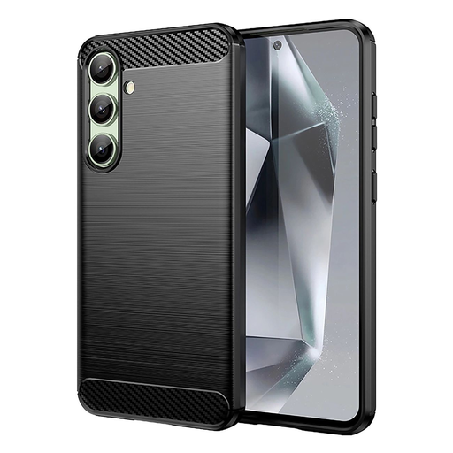 Szilikon tok Carbon Case Samsung Galaxy S24 FE - fekete Szilikon tok Carbon Case Samsung Galaxy S24 FE - fekete