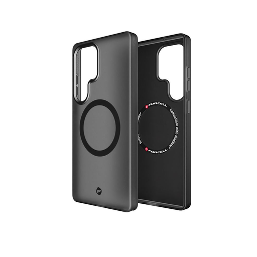 FORCELL F-PROTECT Levels Dual Layer 4D technológiával, katonai ejtésteszt kompatibilis MagSafe-el SAMSUNG S25 ULTRA-hoz füstös fekete tok FORCELL F-PROTECT Levels Dual Layer 4D technológiával, katonai ejtésteszt kompatibilis MagSafe-el SAMSUNG S25 ULTRA-hoz füstös fekete tok