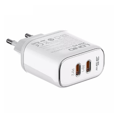 LDNIO A2528M 2USB-C hálózati töltő Apple készülékekhez + USB-C - Lightning kábel