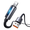 Mcdodo CA-5660 USB-A - Lightning kábel villogó fénnyel 1,2m (fekete) - 2. kép