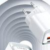 LDNIO A2318M USB, USB-C fali töltő + USB-C - Lightning kábel - 2. kép