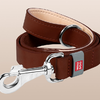 Természetes bőr kutyapóráz WAUDOG W. 14mm, hossz. 122cm barna - 1. kép