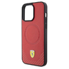 Ferrari Carbon Metal Logo MagSafe tok iPhone 15 Pro - piros - 4. kép