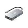 Tech-protect Hb05 Hub Adapter 9 az 1-ben Type-c + Usb2.0 + Usb3.0 + Hdmi 4k 60hz + Sd/tf + Pd100w + Rj45 1000m Szürke - 0. kép