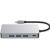Tech-protect Hb05 Hub Adapter 9 az 1-ben Type-c + Usb2.0 + Usb3.0 + Hdmi 4k 60hz + Sd/tf + Pd100w + Rj45 1000m Szürke - 2. kép