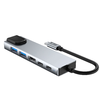 Tech-protect Hb02 Hub Adapter 6 az 1-ben Type-C + Usb2.0 + Usb3.0 + Hdmi 4k 30hz + Rj45 + Pd100w Űrszürke - 2. kép