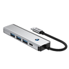 Tech-protect Hb01 Hub Adapter 5 az 1-ben Type-C + Usb3.0 + Hdmi 4k 60Hz + Pd100w Szürke - 1. kép