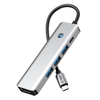 Tech-protect Hb01 Hub Adapter 5 az 1-ben Type-C + Usb3.0 + Hdmi 4k 60Hz + Pd100w Szürke - 3. kép