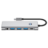 Tech-protect Hb04 Hub Adapter 9 az 1-ben Type-c + Usb2.0 + Usb3.0 + Hdmi 4k 60hz + Sd/tf + Pd100w + Av3.5 Űrszürke - 2. kép