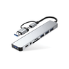 Tech-védő Hb06 Hub Adapter 9 az 1-ben Type-c + Usb2.0 + Usb3.0 + Sd/tf + Av3,5 Űrszürke Tok - 0. kép