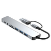 Tech-védő Hb06 Hub Adapter 9 az 1-ben Type-c + Usb2.0 + Usb3.0 + Sd/tf + Av3,5 Űrszürke Tok - 1. kép