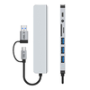 Tech-védő Hb06 Hub Adapter 9 az 1-ben Type-c + Usb2.0 + Usb3.0 + Sd/tf + Av3,5 Űrszürke Tok - 4. kép