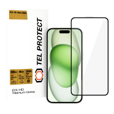 Tel Protect 10X HD Titanium üvegfólia iPhone 15-höz (boríték)