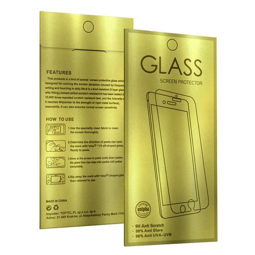 Tempered Glass Arany Samsung Galaxy S25 Plus üvegfólia (ujjlenyomat feloldással)