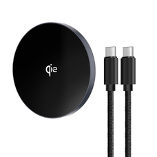 FORCELL F-ENERGY Smart Charge Qi2 15W vezeték nélküli töltő 150 cm-es lecsatolható kábellel, MagSafe kompatibilis ezüst