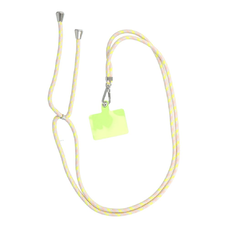 SWING (6mm) medál telefonhoz állítható hosszúsággal / zsinór hossza 165 cm (max 82,5 cm a hurokban) / vállra vagy nyakra - szürke-sárga