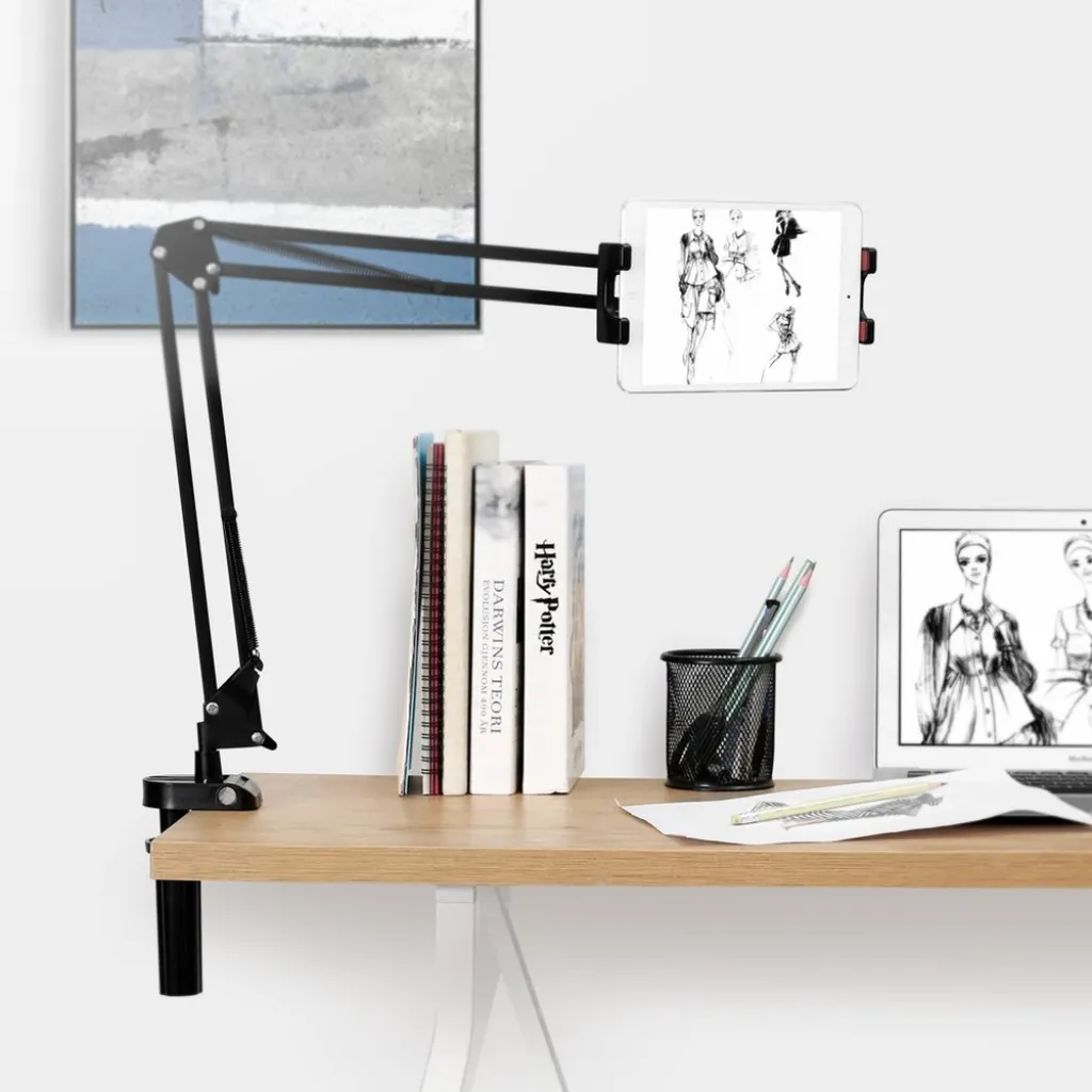 Ugreen Univerzális tablet és telefontartó állvány fekete (50394) asztalhoz rögzíthető - 18