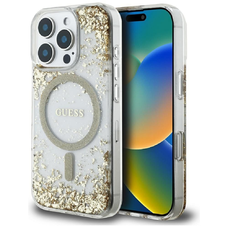  iPhone 16 Pro Max Arany GUESS tok, MagSafe kompatibilis (Gyanta Aljú Csillogás) GUHMP16XRGRGED